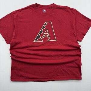 Arizona Diamondbacks Shirt Mens XL Red Short Sleeve Crew Neck MLB 100% Cotton